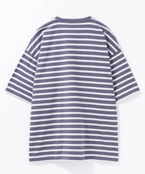 BIG BILL(ビッグビル)の「BIG BILL ボーダーTシャツ(Tシャツ/カットソー・メンズ・ブラック系1/ライトグレー系1/ネイビー系1・M/L/XL)」の5枚目の写真