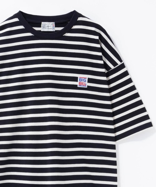 BIG BILL(ビッグビル)の「BIG BILL ボーダーTシャツ(Tシャツ/カットソー・メンズ・ブラック系1/ライトグレー系1/ネイビー系1・M/L/XL)」の6枚目の写真