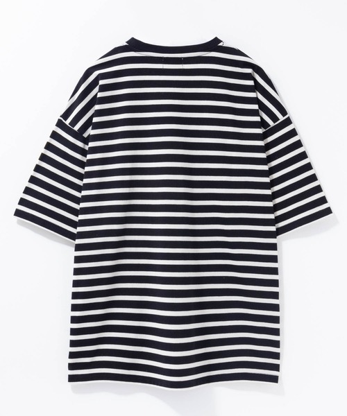 BIG BILL(ビッグビル)の「BIG BILL ボーダーTシャツ(Tシャツ/カットソー・メンズ・ブラック系1/ライトグレー系1/ネイビー系1・M/L/XL)」の7枚目の写真