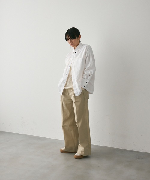 Lutim by u(ルチバイユー)の「Side-hole nylon shirt / サイドホールナイロンシャツ(シャツ/ブラウス・レディース・ブルー/ナチュラル/ホワイト・FREE)」の19枚目の写真