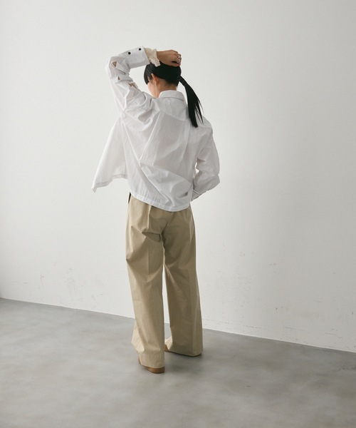 Lutim by u(ルチバイユー)の「Side-hole nylon shirt / サイドホールナイロンシャツ(シャツ/ブラウス・レディース・ブルー/ナチュラル/ホワイト・FREE)」の20枚目の写真