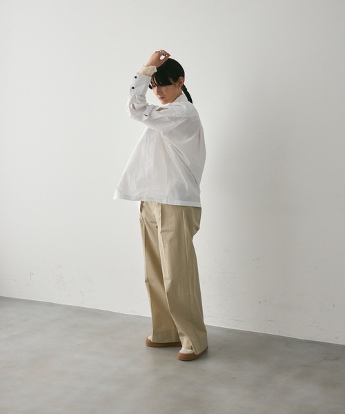 Lutim by u(ルチバイユー)の「Side-hole nylon shirt / サイドホールナイロンシャツ(シャツ/ブラウス・レディース・ブルー/ナチュラル/ホワイト・FREE)」の22枚目の写真
