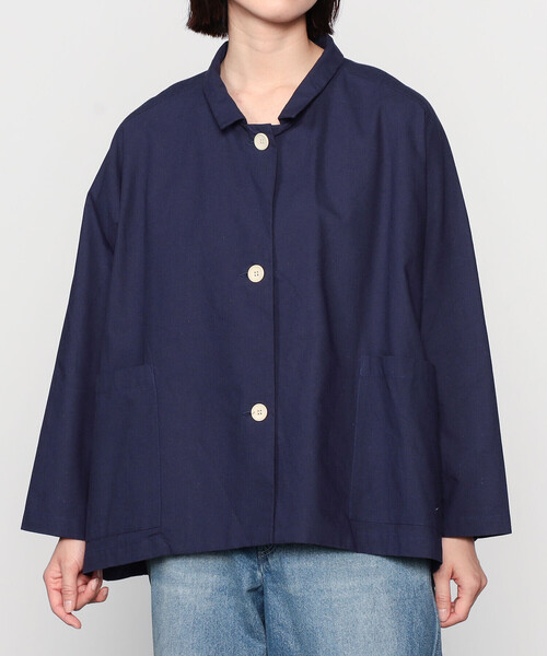 GALLEGO DESPORTES(ギャレゴデスポート)の「GALLEGO DESPORTES | コットン ショートジャケット WOMEN(テーラードジャケット・レディース・ネイビー・S)」の8枚目の写真