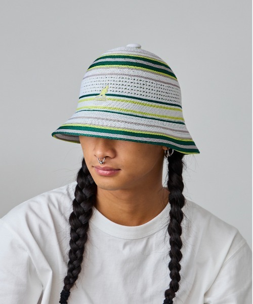 KANGOL(カンゴール)の「KANGOL CLUBHOUSE STRIPE CASUAL / カンゴール(ハット・レディース・ホワイト/ベージュ/ネイビー・MEDIUM/LARGE/X-LARGE)」の15枚目の写真