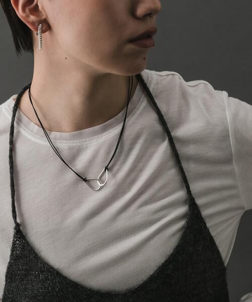 SMELLY（スメリー）の「SMELLY so’　twin drop cord necklace（ネックレス・レディース・シルバー・-）」の2枚目の写真