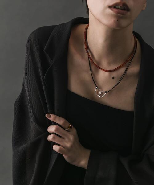 SMELLY（スメリー）の「SMELLY so’　twin drop cord necklace（ネックレス・レディース・シルバー・-）」の7枚目の写真