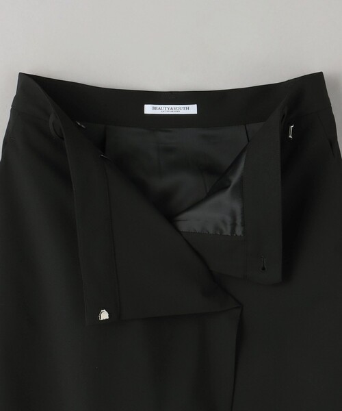 H BEAUTY&YOUTH UNITED ARROWS 黒　タイトスカート H BEAUTY&YOUTH ユナイテッドアローズ＜H＞トロピカルタイト