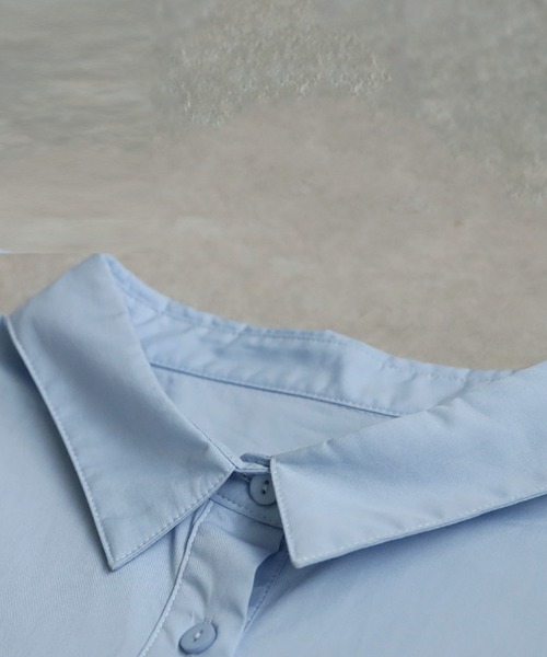 antiqua(アンティカ)の「レイヤード風配色シャツ(シャツ/ブラウス・レディース・ブルー/ネイビー・ONESIZE)」の16枚目の写真