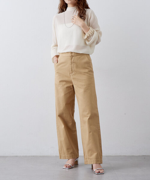 mystic（ミスティック）の「ai no de natsukawa チノパンツ（チノパンツ・レディース・ベージュ・SMALL/MEDIUM）」の2枚目の写真