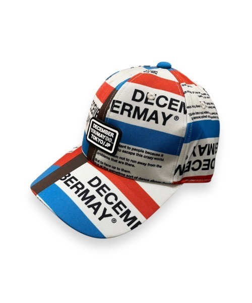 Tricolor print cap（キャップ）｜DECEMBERMAY（ディセンバー