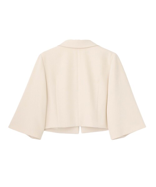 ANAYI（アナイ）の「マットダブルサテンボレロジャケット（カーディガン/ボレロ・レディース・ベージュ/ブラック・36/38/34）」の7枚目の写真