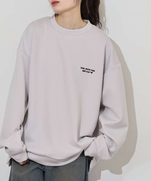 Red Cap Girl(レッドキャプガール)の「RED CAP GIRL ダンボールニット バックプリント クルーネック スウェット(スウェット・メンズ・ブラック/ブルー/グレー/ホワイト・M/L/LL)」の4枚目の写真