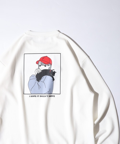 Red Cap Girl(レッドキャプガール)の「RED CAP GIRL ダンボールニット バックプリント クルーネック スウェット(スウェット・メンズ・ブラック/ブルー/グレー/ホワイト・M/L/LL)」の2枚目の写真