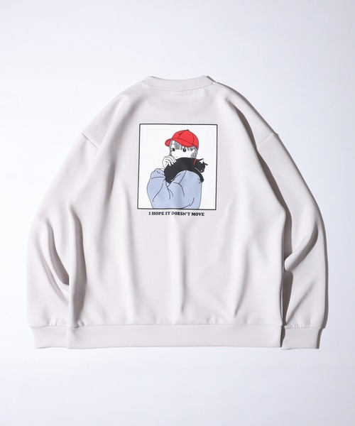 Red Cap Girl(レッドキャプガール)の「RED CAP GIRL ダンボールニット バックプリント クルーネック スウェット(スウェット・メンズ・ブラック/ブルー/グレー/ホワイト・M/L/LL)」の8枚目の写真