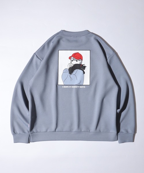Red Cap Girl(レッドキャプガール)の「RED CAP GIRL ダンボールニット バックプリント クルーネック スウェット(スウェット・メンズ・ブラック/ブルー/グレー/ホワイト・M/L/LL)」の10枚目の写真
