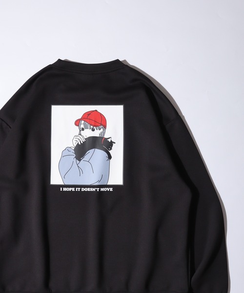 Red Cap Girl(レッドキャプガール)の「RED CAP GIRL ダンボールニット バックプリント クルーネック スウェット(スウェット・メンズ・ブラック/ブルー/グレー/ホワイト・M/L/LL)」の20枚目の写真