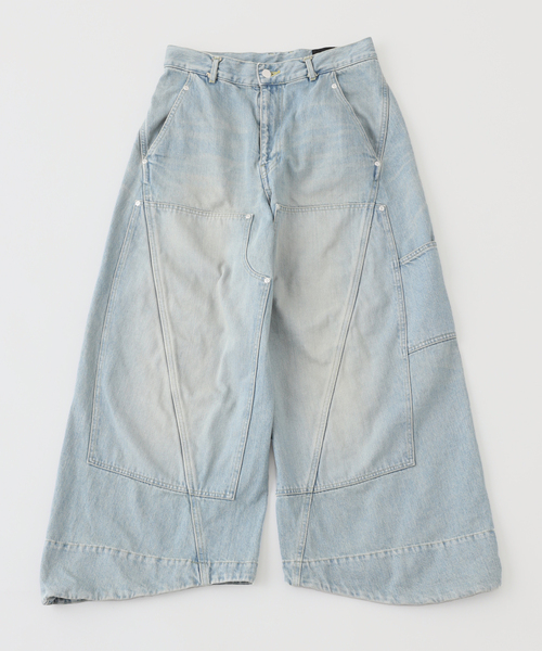 YUKI HASHIMOTO(ユウキハシモト)の「【YUKI HASHIMOTO / ユウキハシモト】バギー トゥイステッド ダブル ニー(デニムパンツ・メンズ・ブルー系その他・SMALL)」の1枚目の写真