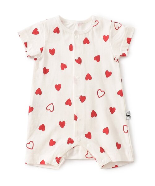 BREEZE（ブリーズ）の「総柄ロンパス　マイファーストブリーズ（ロンパース・キッズ・ブラック/レッド/イエロー/オレンジ/アイボリー/ミント/レインボー/ロイヤルブルー・80/70/60）」の2枚目の写真