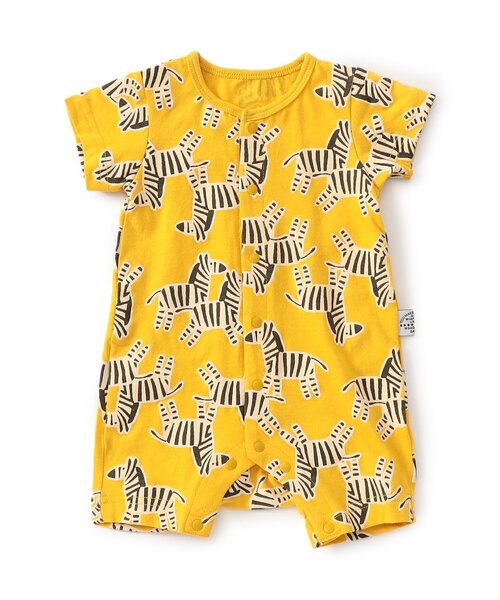 BREEZE（ブリーズ）の「総柄ロンパス　マイファーストブリーズ（ロンパース・キッズ・ブラック/レッド/イエロー/オレンジ/アイボリー/ミント/レインボー/ロイヤルブルー・80/70/60）」の6枚目の写真