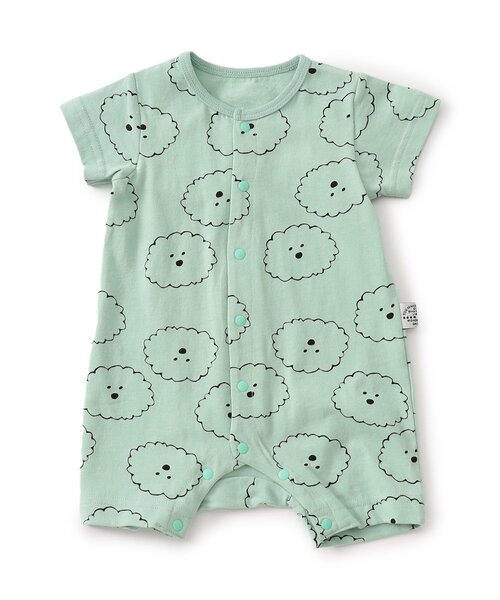 BREEZE（ブリーズ）の「総柄ロンパス　マイファーストブリーズ（ロンパース・キッズ・ブラック/レッド/イエロー/オレンジ/アイボリー/ミント/レインボー/ロイヤルブルー・80/70/60）」の4枚目の写真