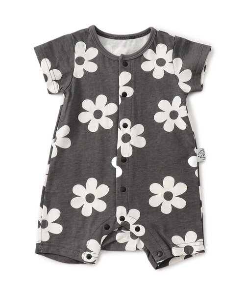 BREEZE（ブリーズ）の「総柄ロンパス　マイファーストブリーズ（ロンパース・キッズ・ブラック/レッド/イエロー/オレンジ/アイボリー/ミント/レインボー/ロイヤルブルー・80/70/60）」の3枚目の写真