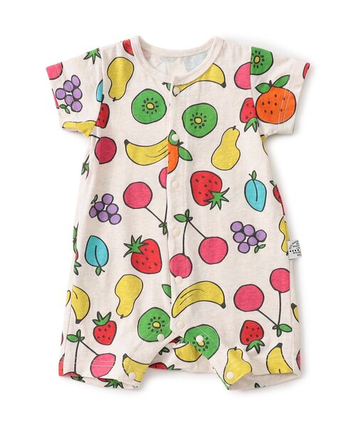 BREEZE（ブリーズ）の「総柄ロンパス　マイファーストブリーズ（ロンパース・キッズ・ブラック/レッド/イエロー/オレンジ/アイボリー/ミント/レインボー/ロイヤルブルー・80/70/60）」の8枚目の写真