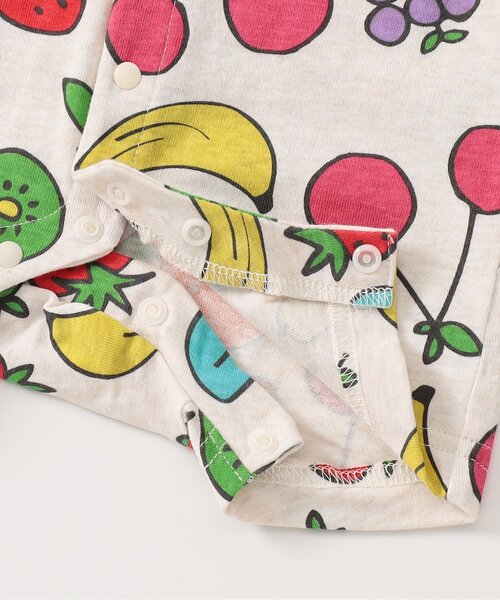 BREEZE（ブリーズ）の「総柄ロンパス　マイファーストブリーズ（ロンパース・キッズ・ブラック/レッド/イエロー/オレンジ/アイボリー/ミント/レインボー/ロイヤルブルー・80/70/60）」の15枚目の写真