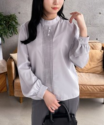 CLEAR BASIC | サイドパールボタンピンタックブラウス[大人綺麗目] ≪2025SS新作≫(シャツ/ブラウス)