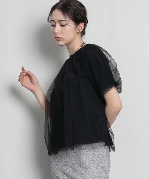 RAW FUDGE（ローファッジ）の「オーバーチュールバルーンスリーブプルオーバー（Tシャツ/カットソー・レディース・ブラック/ベージュ/オフホワイト・M）」の3枚目の写真