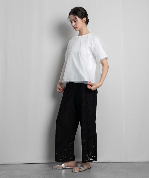 RAW FUDGE（ローファッジ）の「オーバーチュールバルーンスリーブプルオーバー（Tシャツ/カットソー・レディース・ブラック/ベージュ/オフホワイト・M）」の18枚目の写真