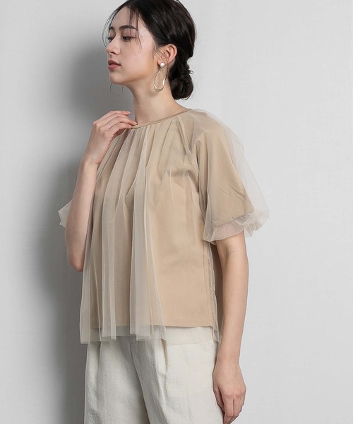 RAW FUDGE（ローファッジ）の「オーバーチュールバルーンスリーブプルオーバー（Tシャツ/カットソー・レディース・ブラック/ベージュ/オフホワイト・M）」の22枚目の写真