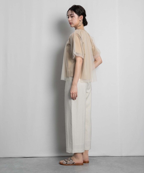 RAW FUDGE（ローファッジ）の「オーバーチュールバルーンスリーブプルオーバー（Tシャツ/カットソー・レディース・ブラック/ベージュ/オフホワイト・M）」の12枚目の写真