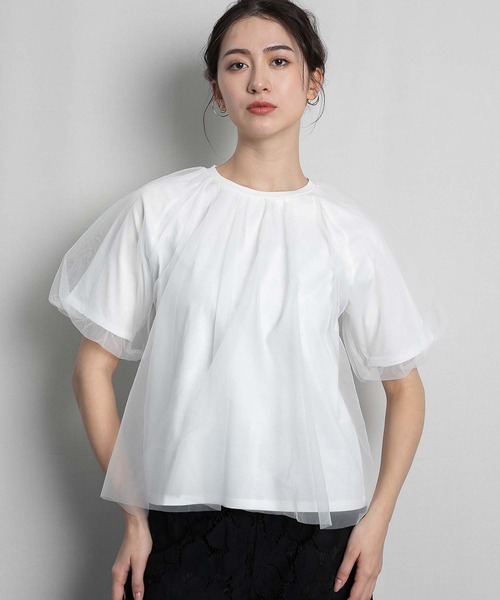 RAW FUDGE（ローファッジ）の「オーバーチュールバルーンスリーブプルオーバー（Tシャツ/カットソー・レディース・ブラック/ベージュ/オフホワイト・M）」の13枚目の写真