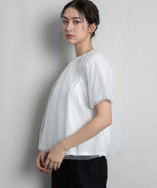 RAW FUDGE（ローファッジ）の「オーバーチュールバルーンスリーブプルオーバー（Tシャツ/カットソー・レディース・ブラック/ベージュ/オフホワイト・M）」の14枚目の写真