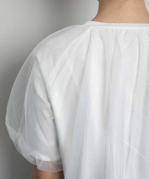 RAW FUDGE（ローファッジ）の「オーバーチュールバルーンスリーブプルオーバー（Tシャツ/カットソー・レディース・ブラック/ベージュ/オフホワイト・M）」の8枚目の写真