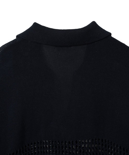 YOOU(ユー)の「クロシェポロニット/透かし編みデザイン × ルーズシルエット(ニット/セーター・レディース・ネイビー/ホワイト/オレンジ・FREE)」の19枚目の写真
