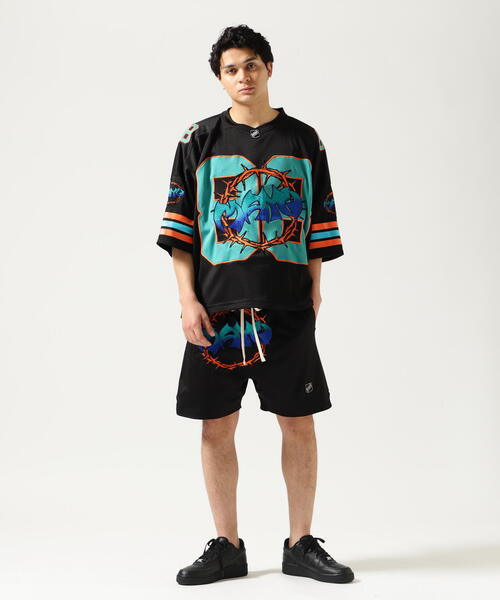 ROYAL FLASH（ロイヤルフラッシュ）の「MAYO/メイヨー/THORNS EMBROIDERY GAME SHIRT（Tシャツ/カットソー・メンズ・ホワイト/ブルー/ブラック・M）」の5枚目の写真
