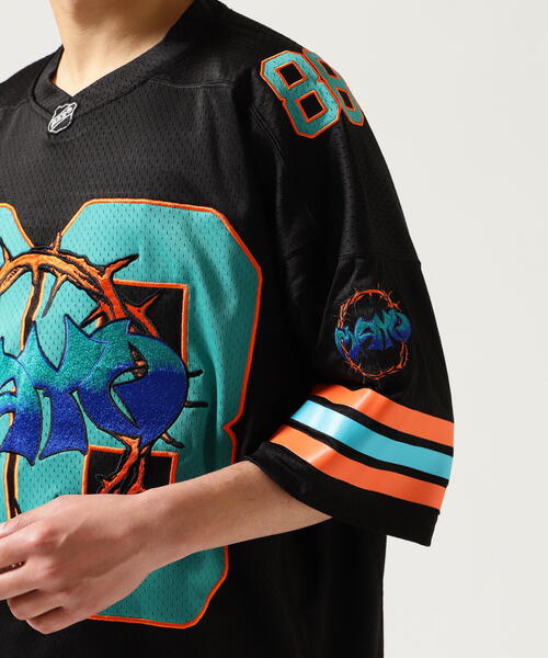 ROYAL FLASH（ロイヤルフラッシュ）の「MAYO/メイヨー/THORNS EMBROIDERY GAME SHIRT（Tシャツ/カットソー・メンズ・ホワイト/ブルー/ブラック・M）」の6枚目の写真