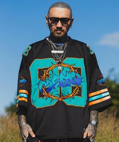 ROYAL FLASH（ロイヤルフラッシュ）の「MAYO/メイヨー/THORNS EMBROIDERY GAME SHIRT（Tシャツ/カットソー・メンズ・ホワイト/ブルー/ブラック・M）」の8枚目の写真