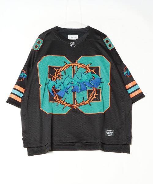 ROYAL FLASH（ロイヤルフラッシュ）の「MAYO/メイヨー/THORNS EMBROIDERY GAME SHIRT（Tシャツ/カットソー・メンズ・ホワイト/ブルー/ブラック・M）」の15枚目の写真