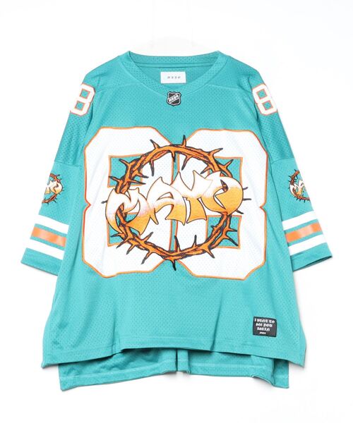 ROYAL FLASH（ロイヤルフラッシュ）の「MAYO/メイヨー/THORNS EMBROIDERY GAME SHIRT（Tシャツ/カットソー・メンズ・ホワイト/ブルー/ブラック・M）」の18枚目の写真