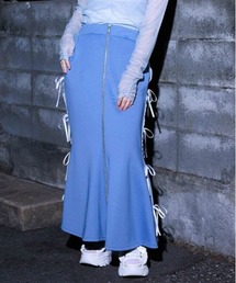 axes femme POETIQUE | ペチ付リボンラインロングスカート(スカート)