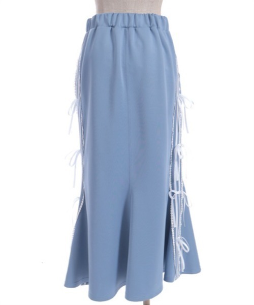 axes femme POETIQUE（アクシーズファムポエティック）の「ペチ付リボンラインロングスカート（スカート・レディース・ホワイト/ブラック/ブルーグレー・MEDIUM）」の20枚目の写真