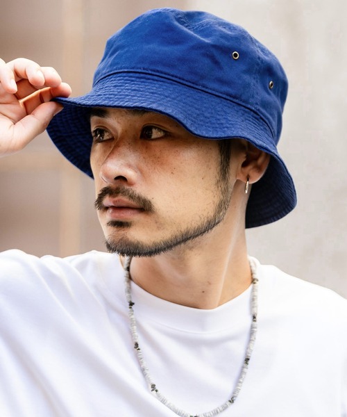newhattan（ニューハッタン）の「NEWHATTAN ニューハッタン Bucket Hat twill/ツイルバケットハット（ハット・メンズ・ライトピンク/バーガンディー/ダークグリーン/ネイビー/ラベンダー/デザートカモ/グレー系カモフラージュ/ウッドランド/ロイヤルブルー/サンドベージュ/ダークブラウン/ブラック/スカイブルー/チャコールグレー/ホワイト/カーキ/オレンジ/オリーブ/グレー/ケリーグリーン・S/L）」の13枚目の写真