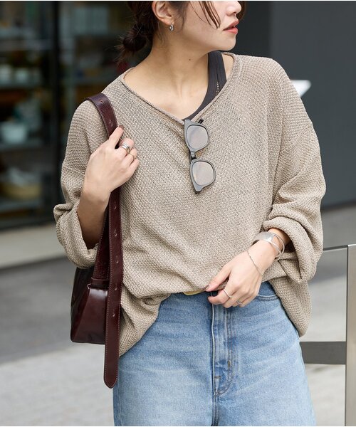 JOURNAL STANDARD｜ペーパーヤーンカノコルーズプルオーバー