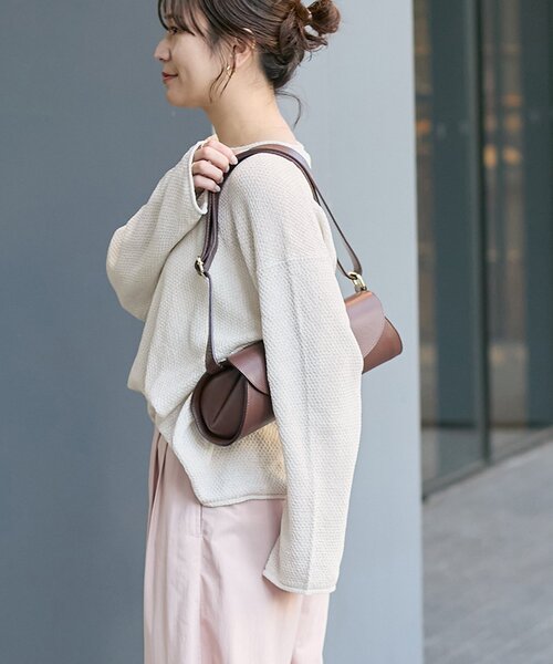 JOURNAL STANDARD（ジャーナルスタンダード）の「ペーパーヤーンカノコルーズプルオーバー（ニット/セーター・レディース・ブラック/ホワイト系その他/ライトグリーン/ベージュ・FREE）」の11枚目の写真