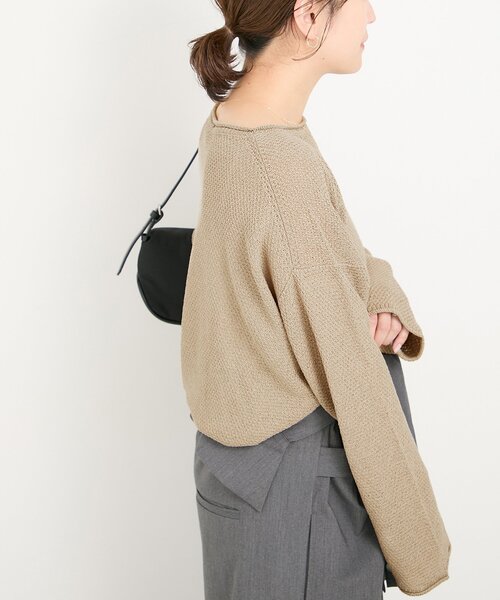 JOURNAL STANDARD（ジャーナルスタンダード）の「ペーパーヤーンカノコルーズプルオーバー（ニット/セーター・レディース・ブラック/ホワイト系その他/ライトグリーン/ベージュ・FREE）」の19枚目の写真