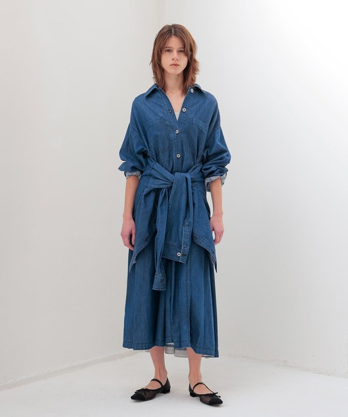 DRESSLAVE(ドレスレイブ)の「chameleon denim dress(カメレオンデニムワンピース)(ワンピース・レディース・ブルー・38)」の8枚目の写真