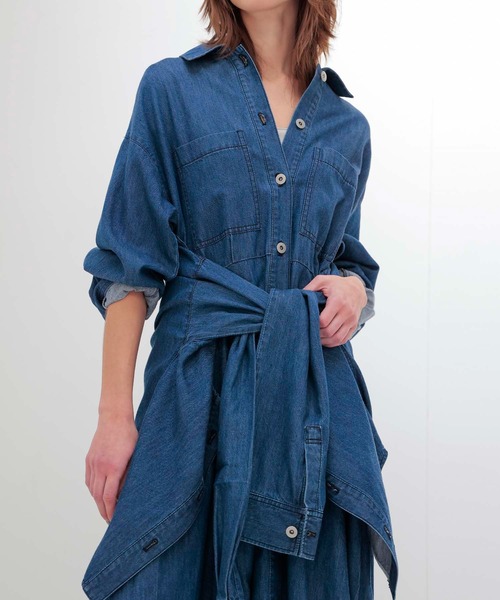 DRESSLAVE(ドレスレイブ)の「chameleon denim dress(カメレオンデニムワンピース)(ワンピース・レディース・ブルー・38)」の11枚目の写真