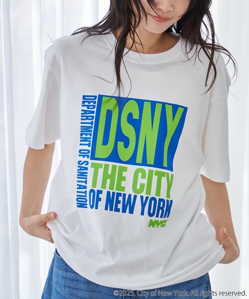 coen(コーエン)の「ROCK STANLEY(ロックスタンレー)別注 NYC ハーフスリーブTシャツ(Tシャツ/カットソー・レディース・ダークグレー/その他1/オフホワイト・M/L)」の1枚目の写真